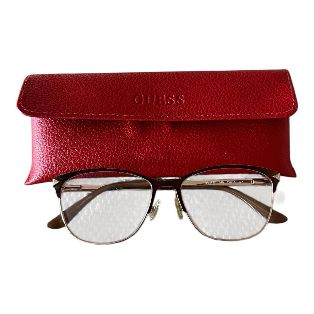 GUESS GU2755 049 Brown Metal Optical Eyeglasses Frame 53-15-140 GU 2755 RX LP